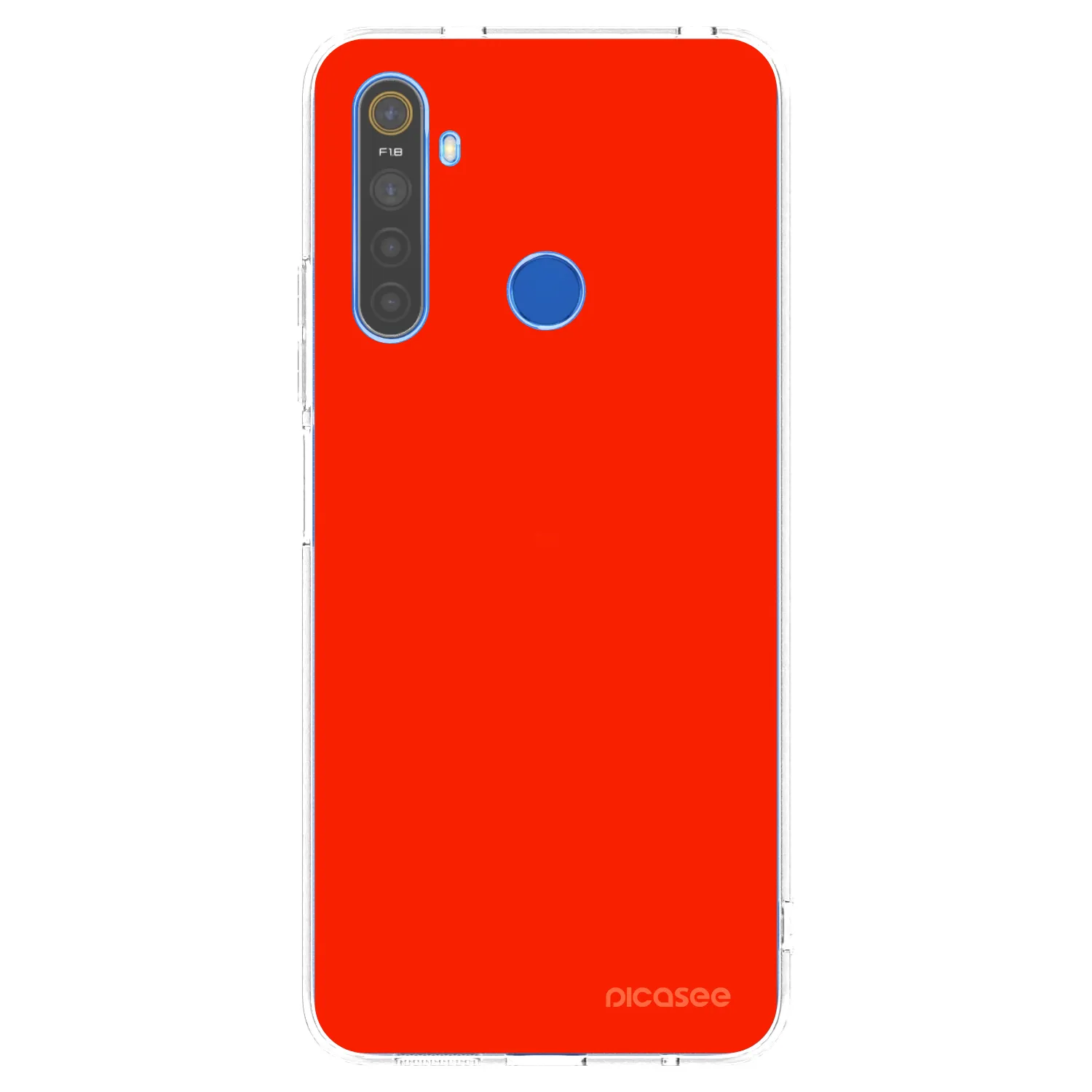 Picasee silikonska prozirna maskica za Realme 5 - Maranello Red