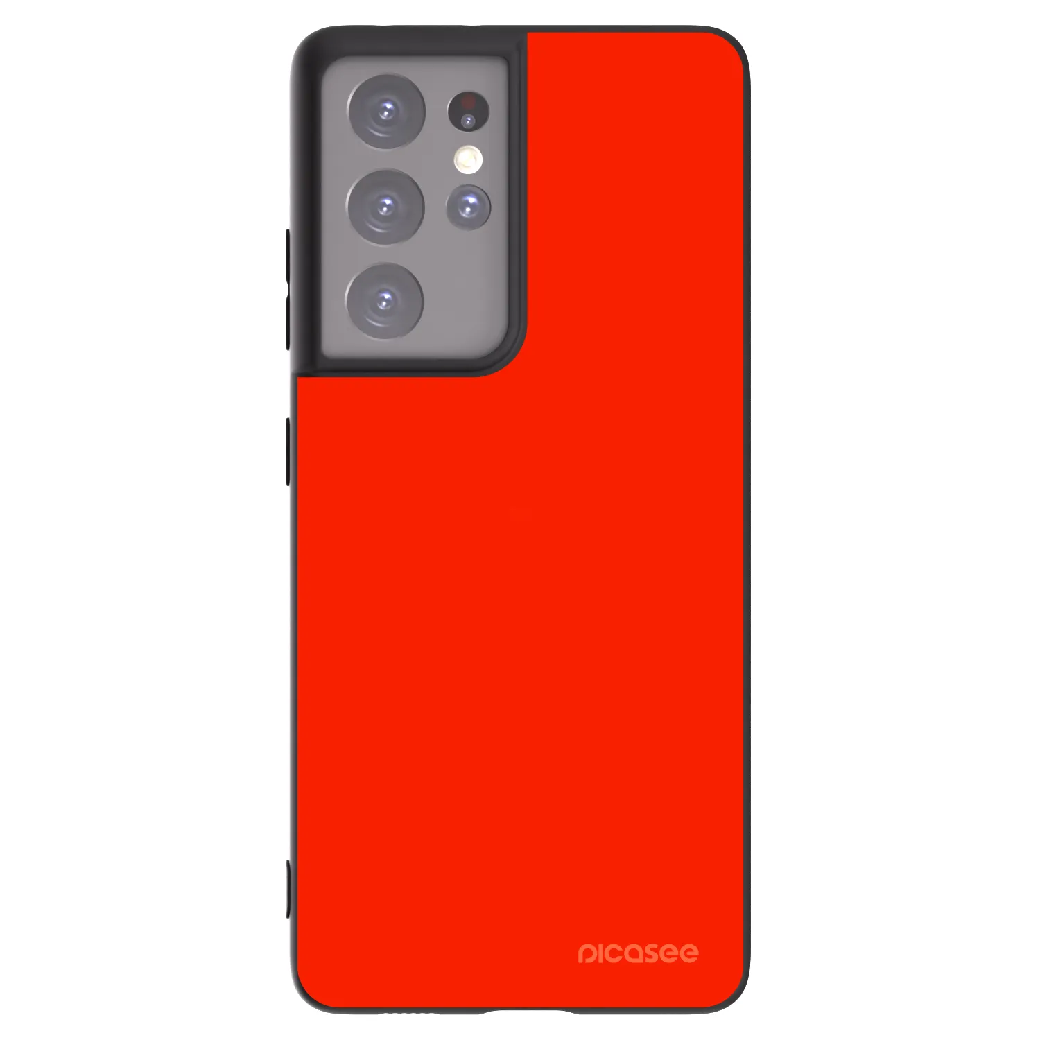 Picasee crna silikonska maskica za Samsung Galaxy S21 Ultra 5G G998B - Maranello Red