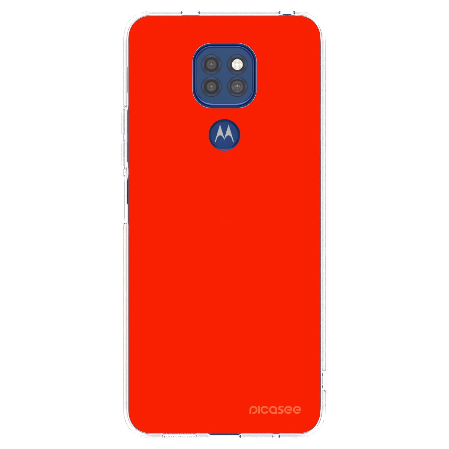 Picasee silikonska prozirna maskica za Motorola Moto G9 Play - Maranello Red