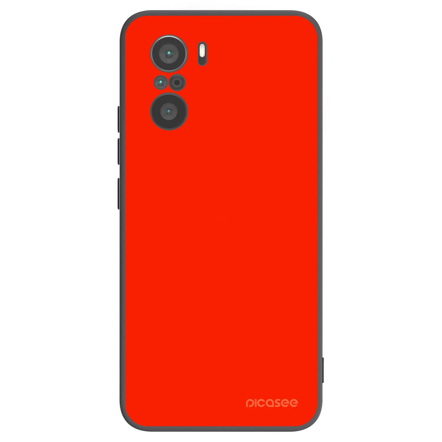 Picasee crna silikonska maskica za Xiaomi Poco F3 - Maranello Red