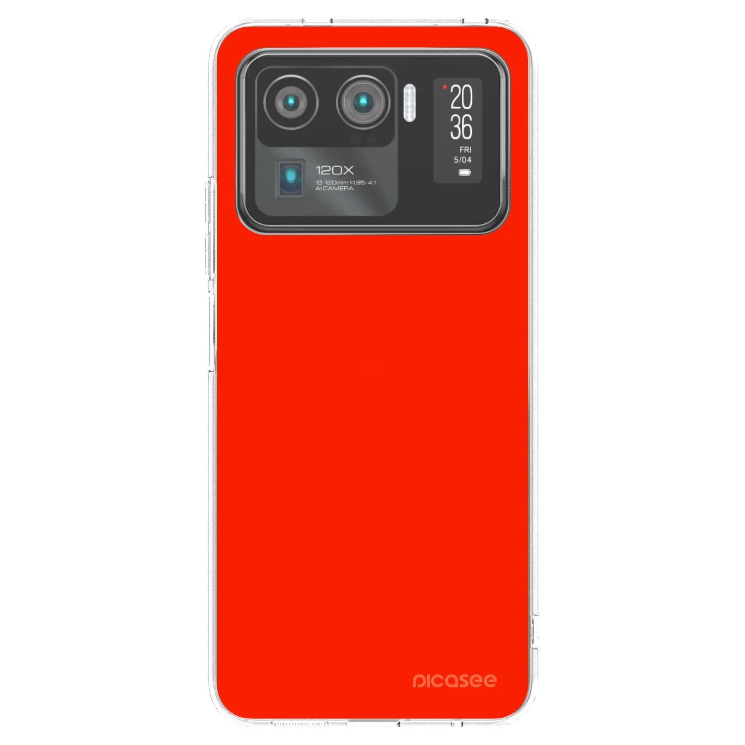 Picasee silikonska prozirna maskica za Xiaomi Mi 11 Ultra - Maranello Red