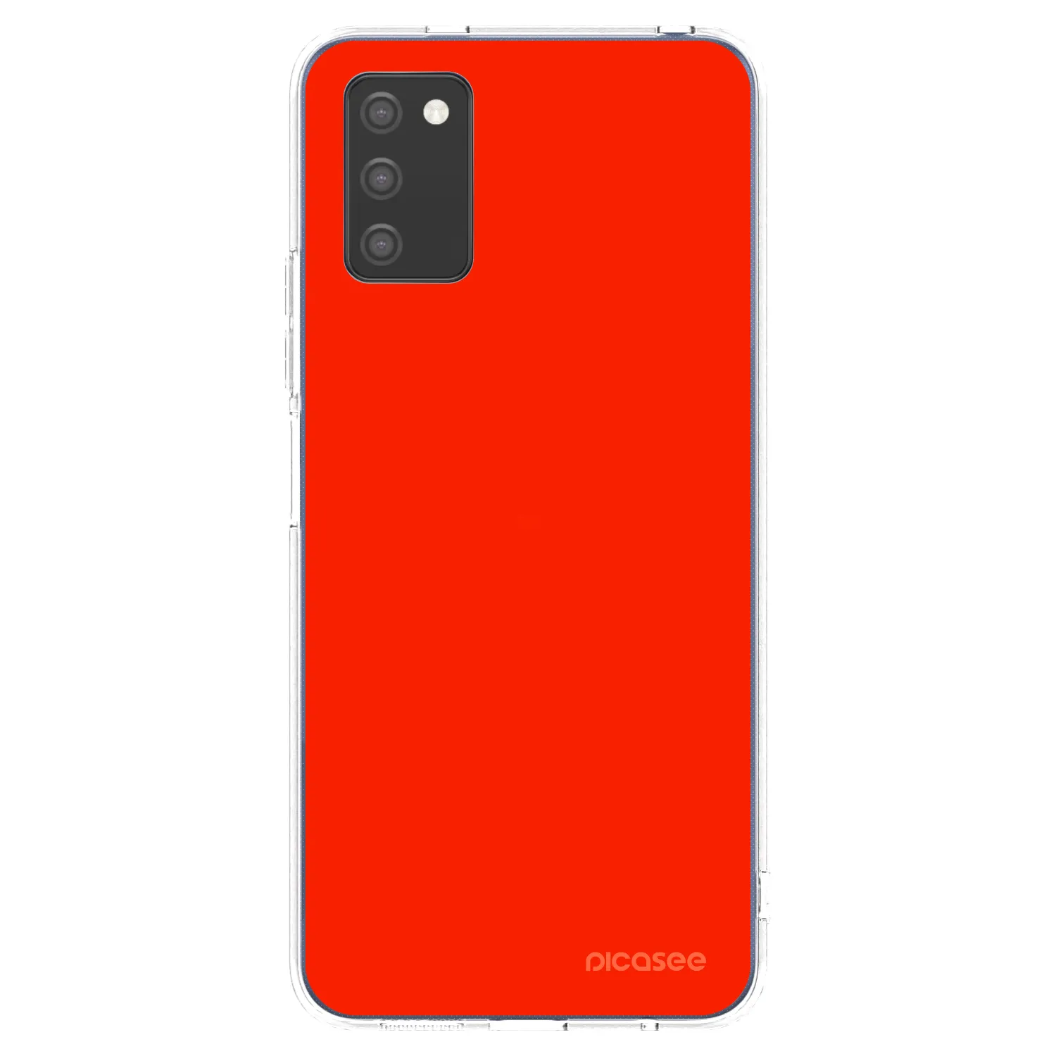 Picasee silikonska prozirna maskica za Samsung Galaxy A02s A025G - Maranello Red