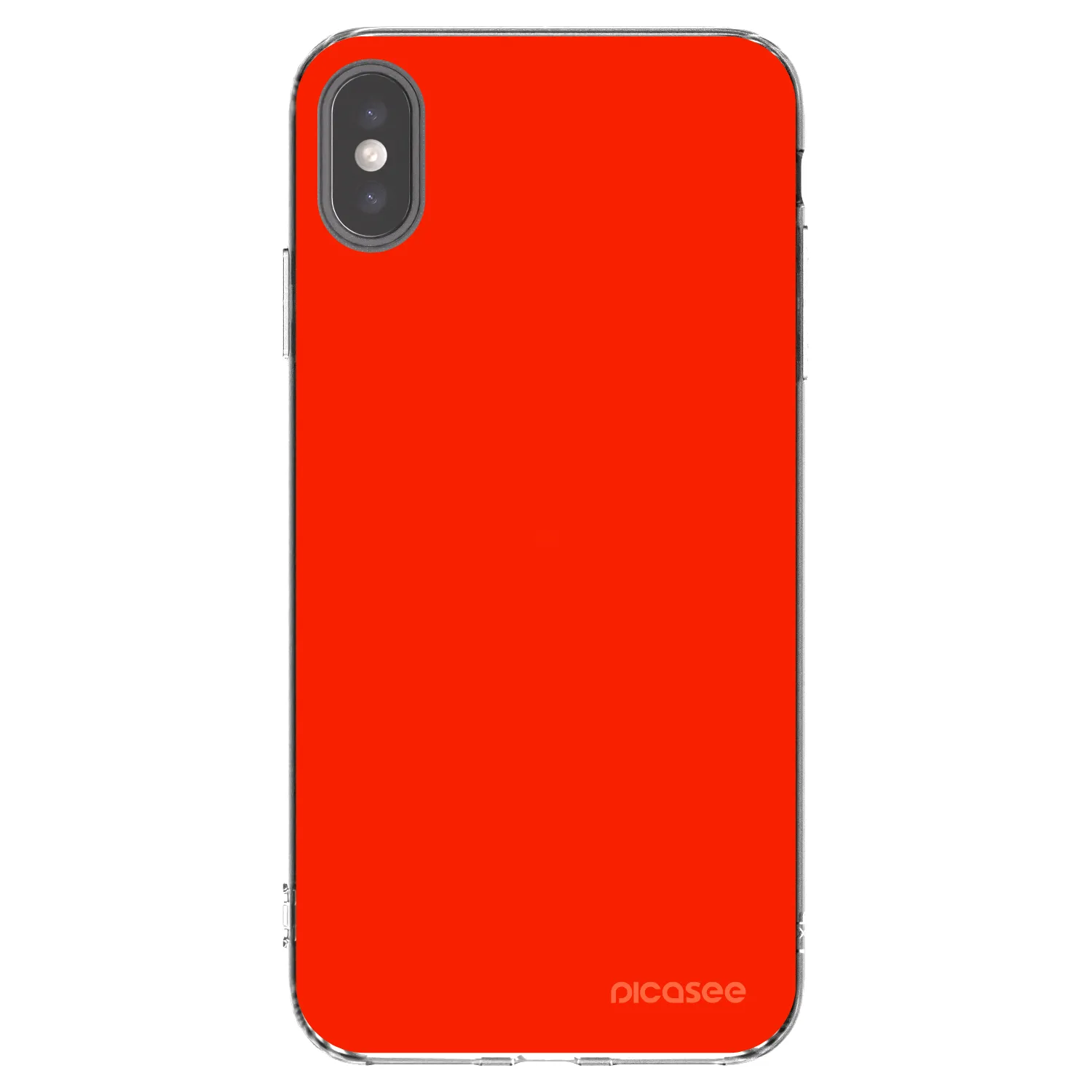 Picasee silikonska prozirna maskica za Apple iPhone XS Max - Maranello Red