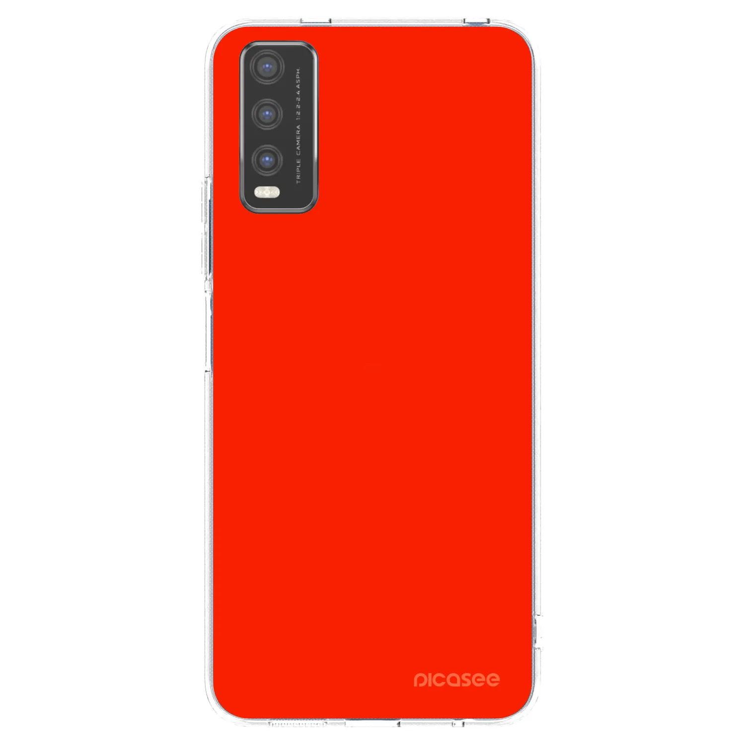 Picasee silikonska prozirna maskica za Vivo Y20s - Maranello Red