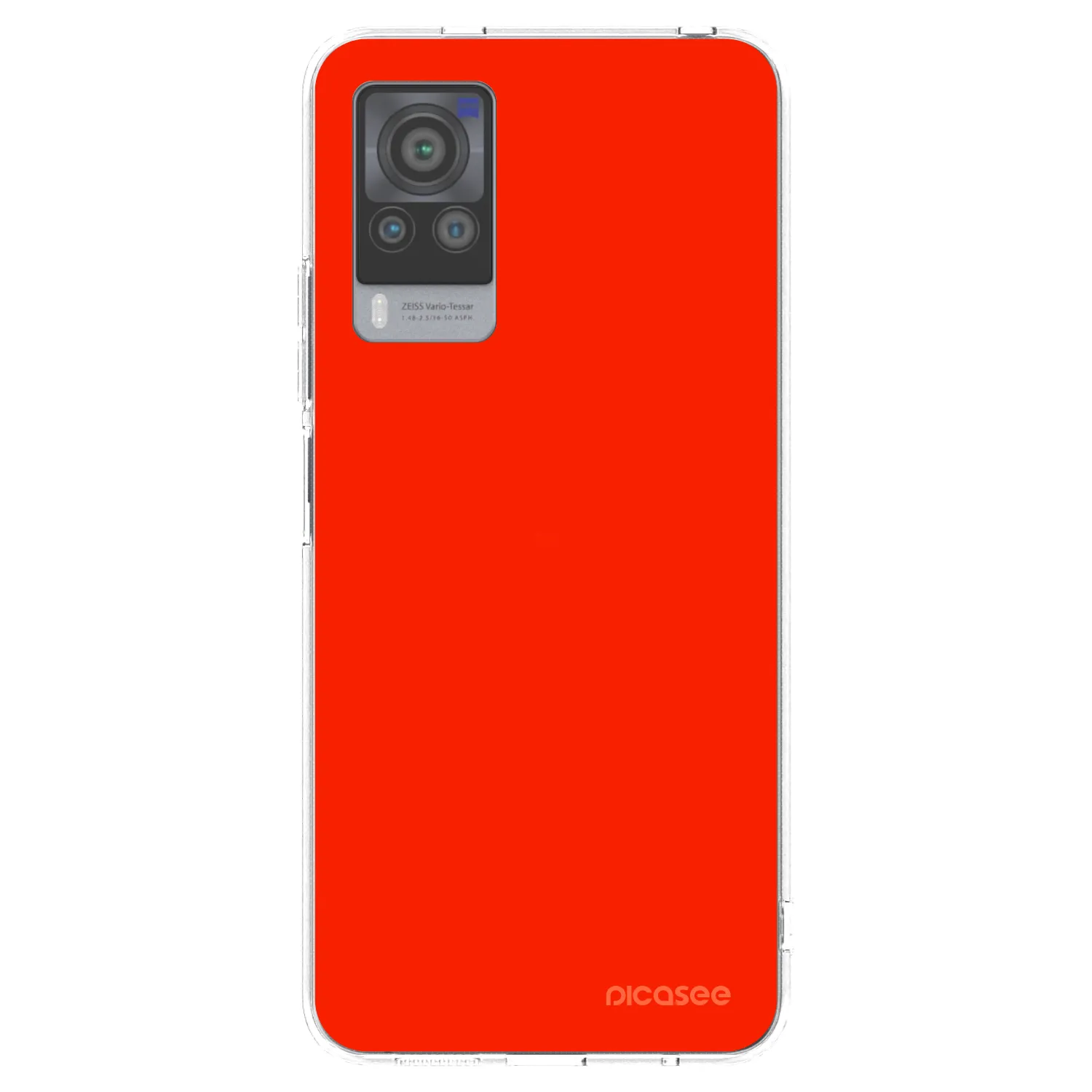 Picasee silikonska prozirna maskica za Vivo X60 Pro 5G - Maranello Red