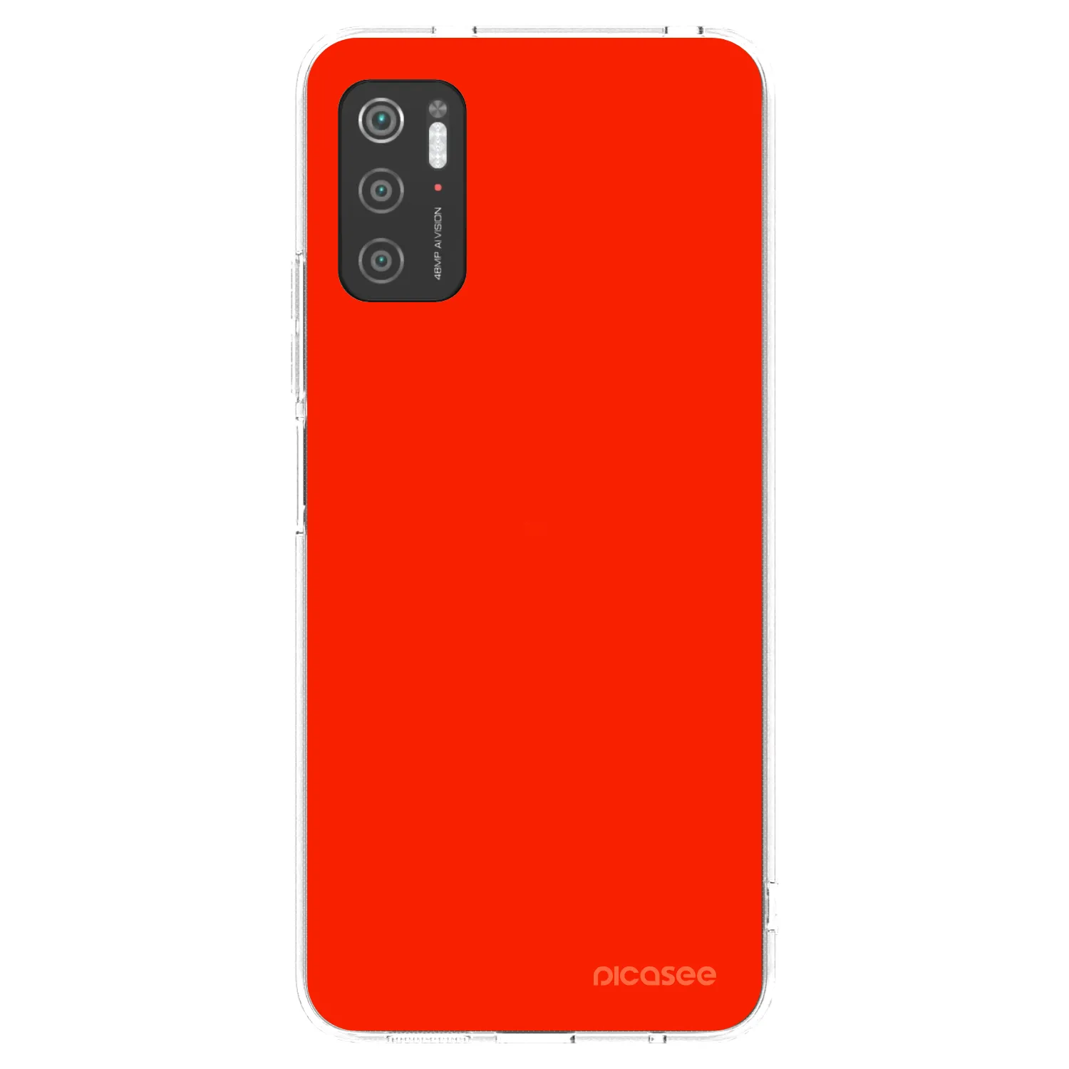 Picasee silikonska prozirna maskica za Xiaomi Poco M3 Pro 5G - Maranello Red