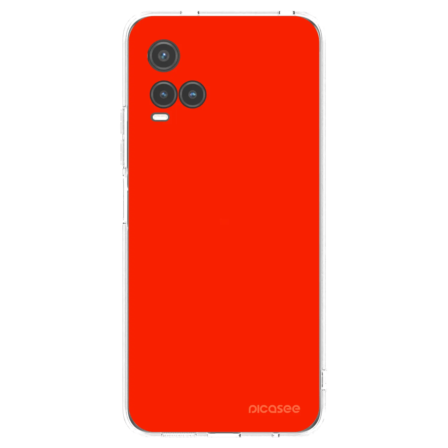 Picasee silikonska prozirna maskica za Vivo Y33s - Maranello Red