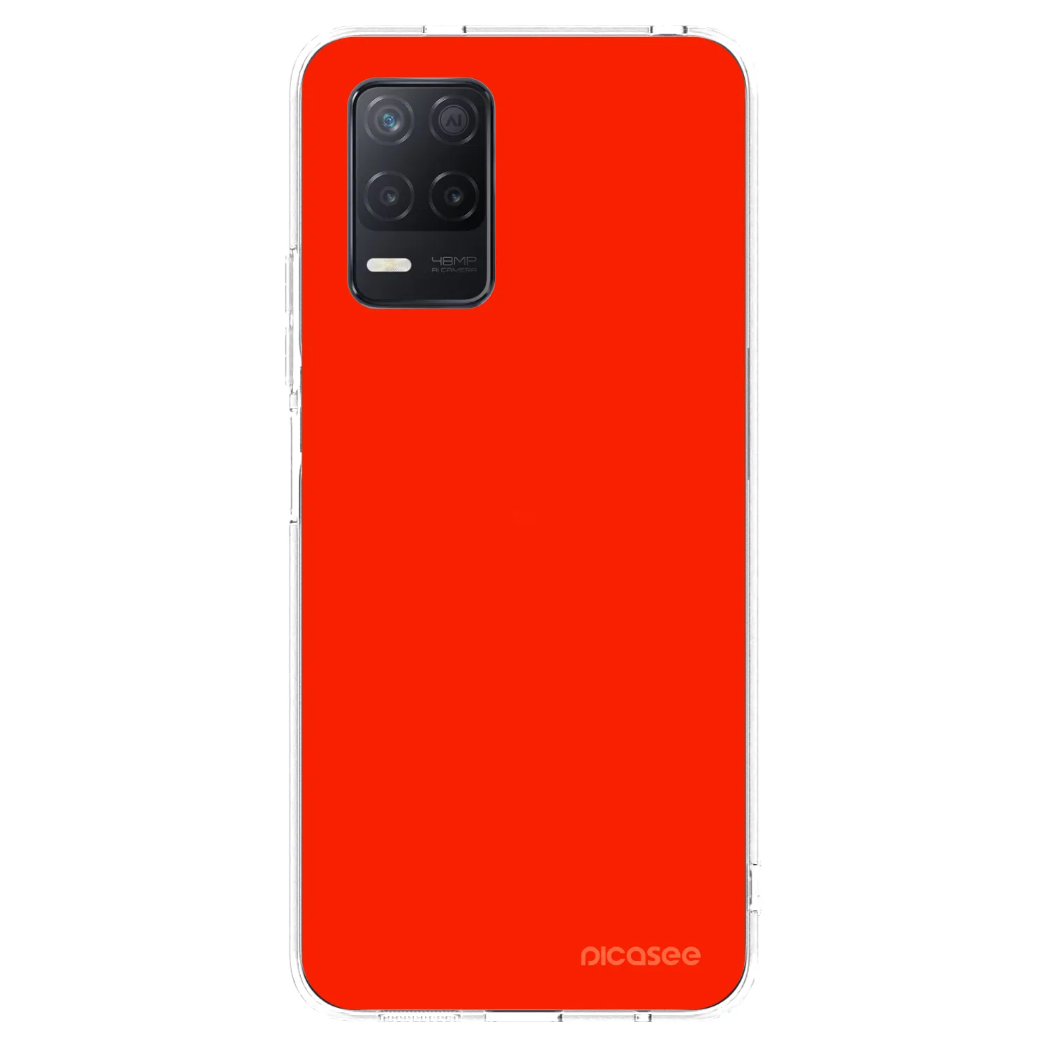 Picasee silikonska prozirna maskica za Realme 8 5G - Maranello Red