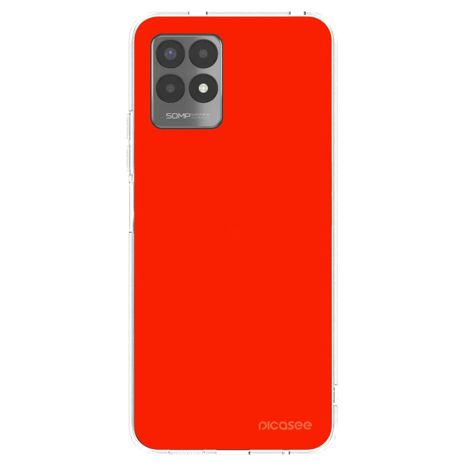 Picasee silikonska prozirna maskica za Realme 8i - Maranello Red