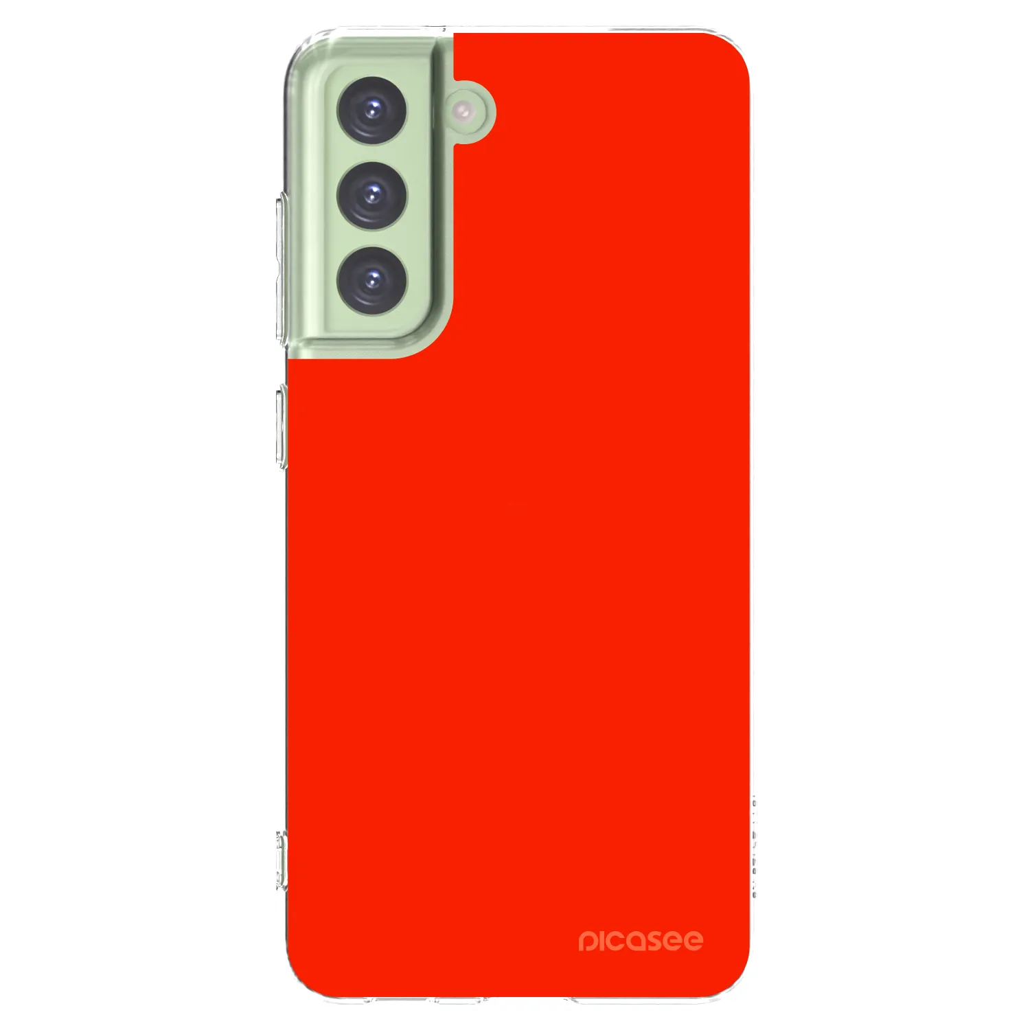 Picasee silikonska prozirna maskica za Samsung Galaxy S21 FE 5G - Maranello Red