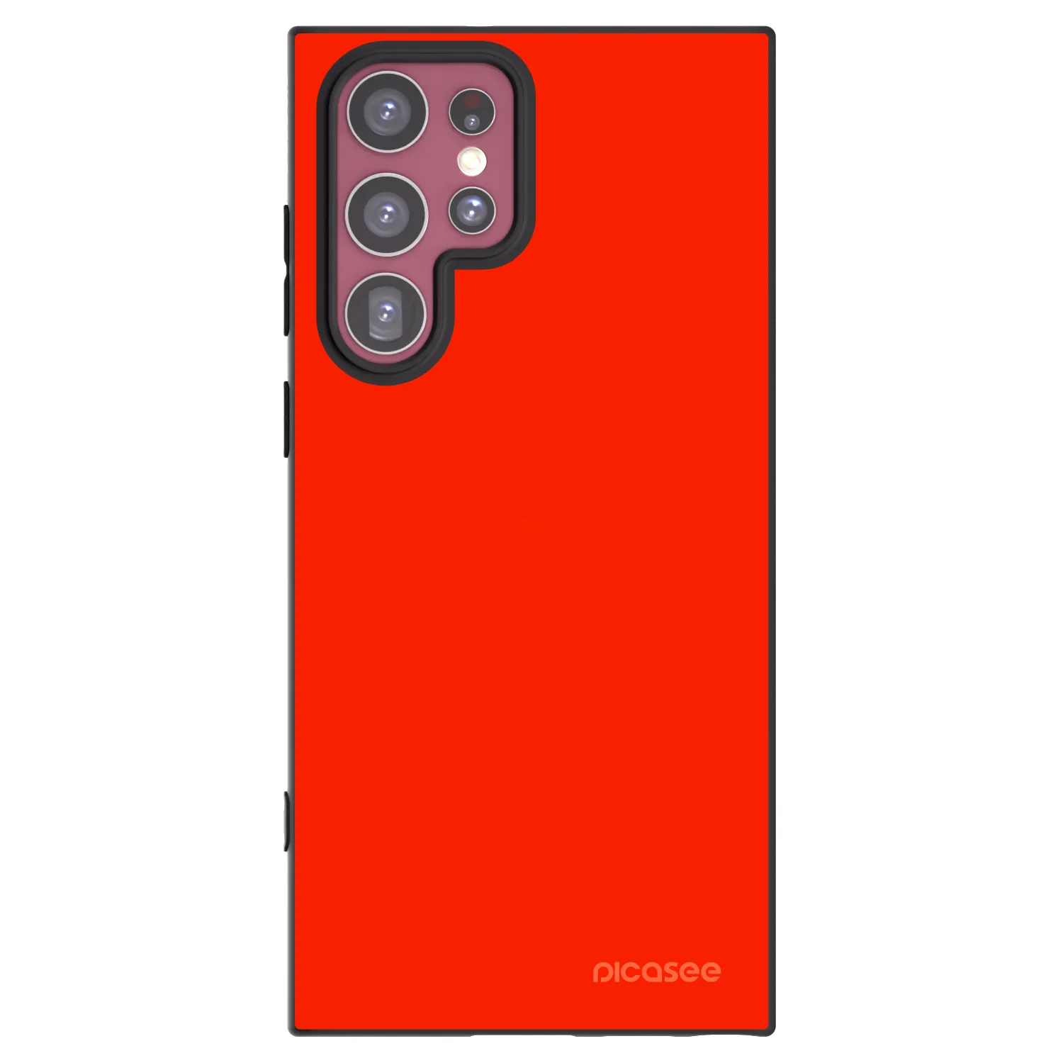 Picasee crna silikonska maskica za Samsung Galaxy S22 Ultra 5G - Maranello Red