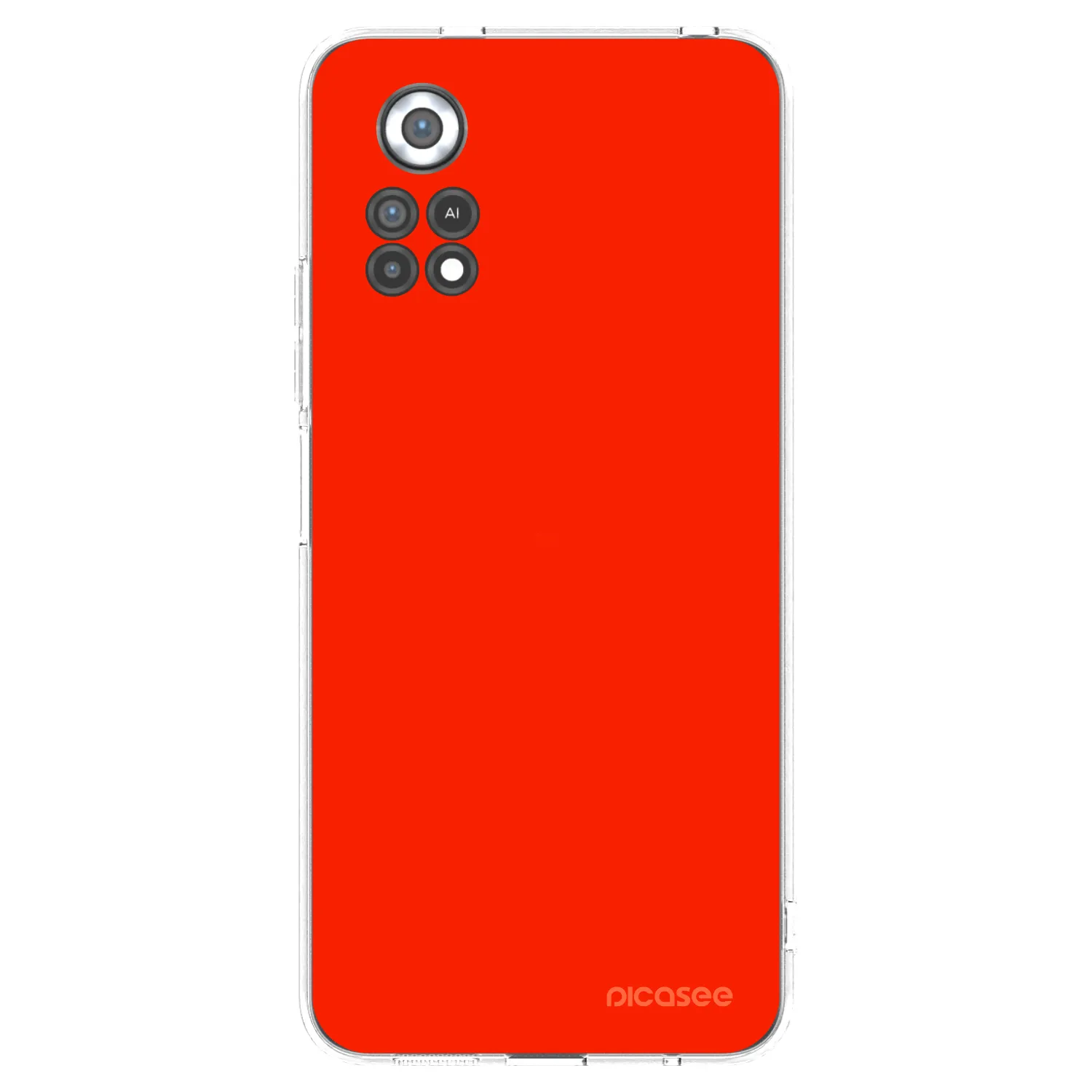 Picasee silikonska prozirna maskica za Xiaomi Poco X4 Pro 5G - Maranello Red