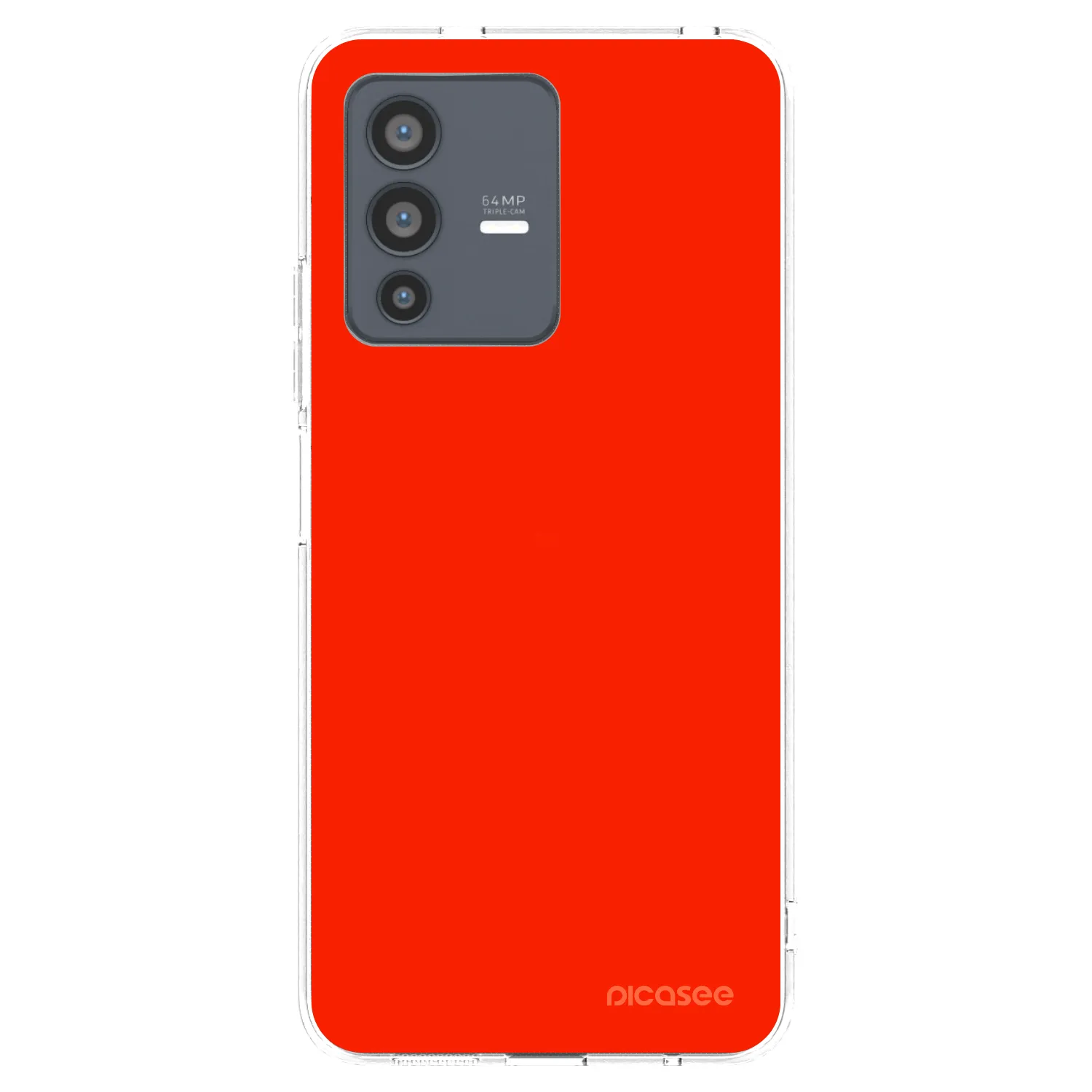 Picasee silikonska prozirna maskica za Vivo V23 5G - Maranello Red
