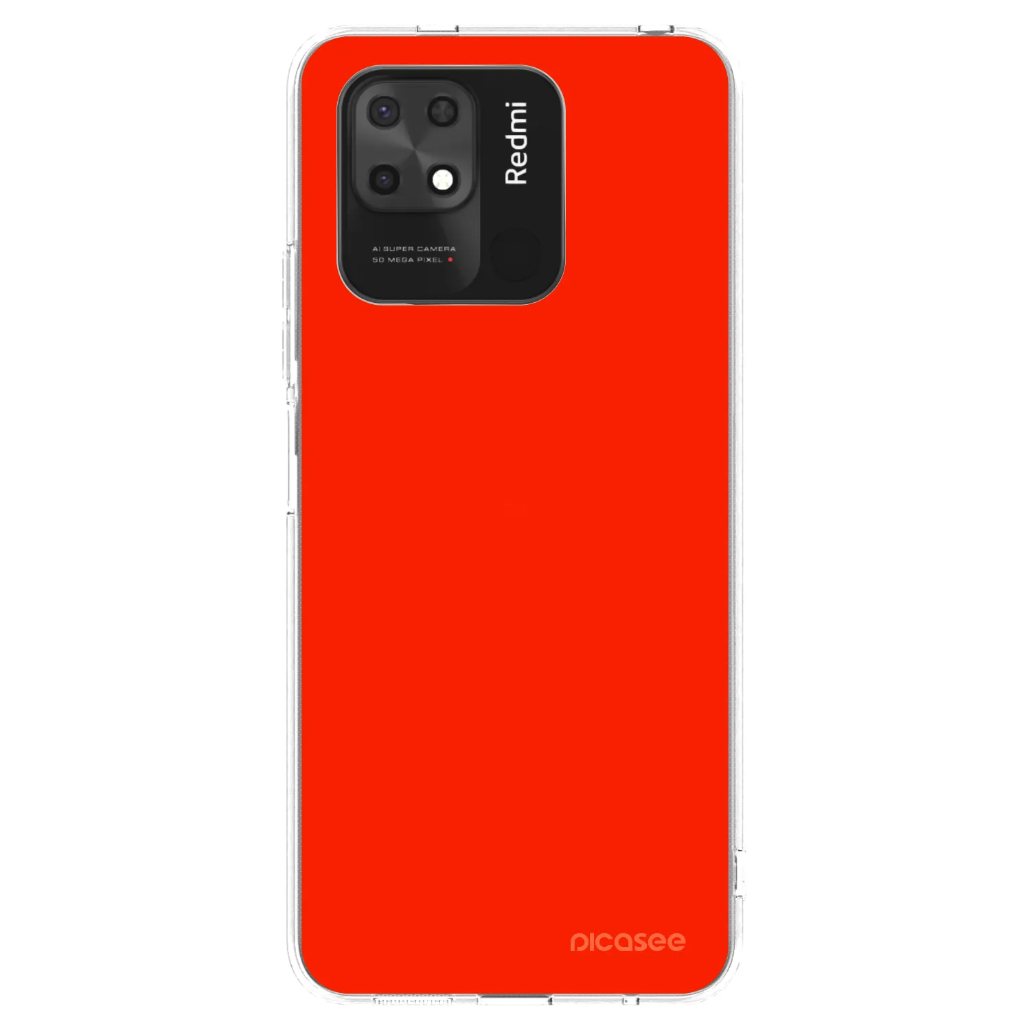 Picasee silikonska prozirna maskica za Xiaomi Redmi 10C - Maranello Red