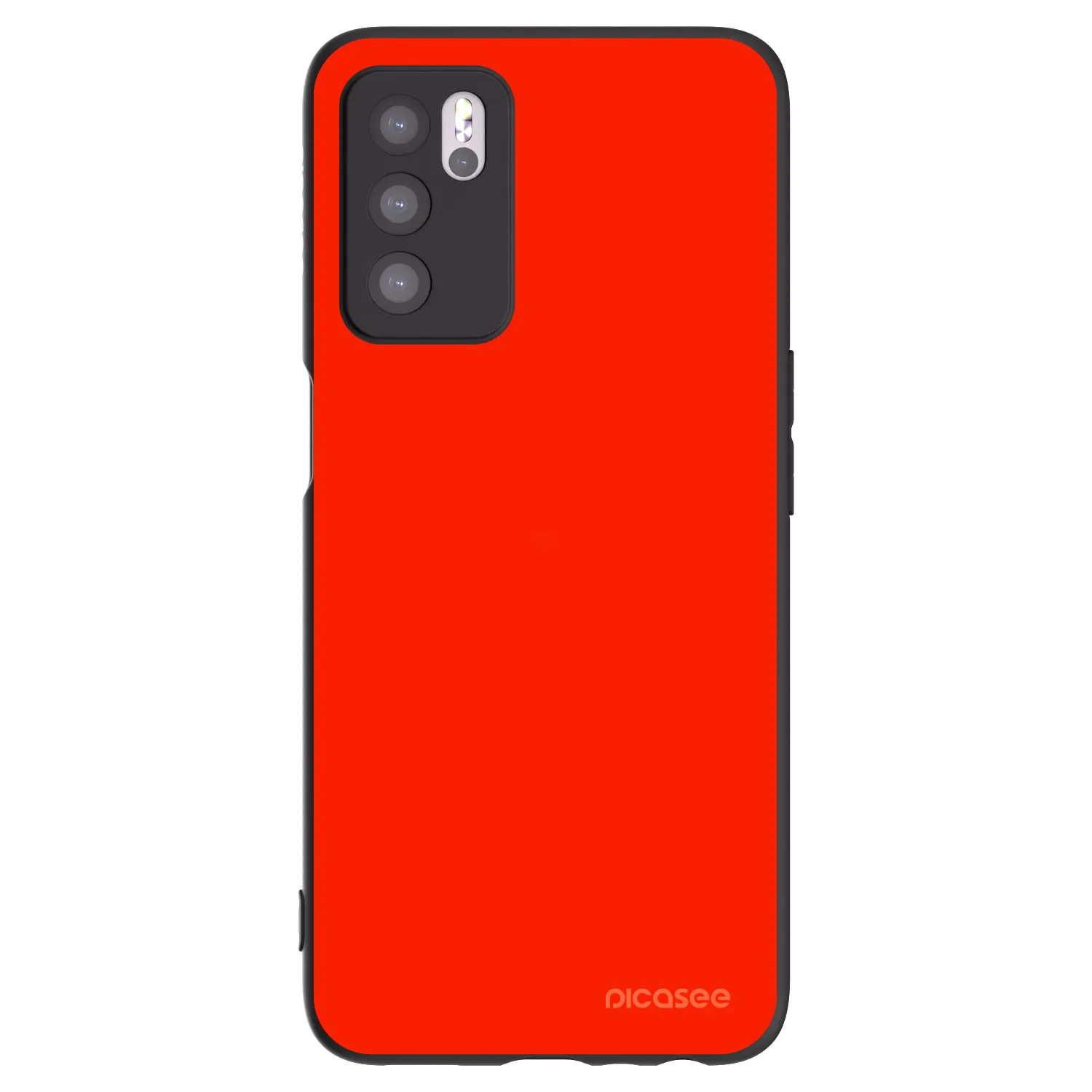 Picasee crna silikonska maskica za OPPO A16s - Maranello Red