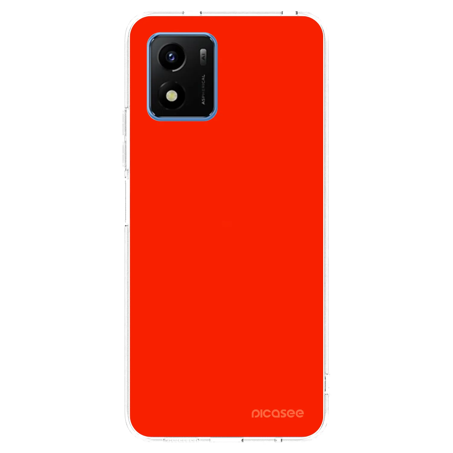 Picasee silikonska prozirna maskica za Vivo Y01 - Maranello Red