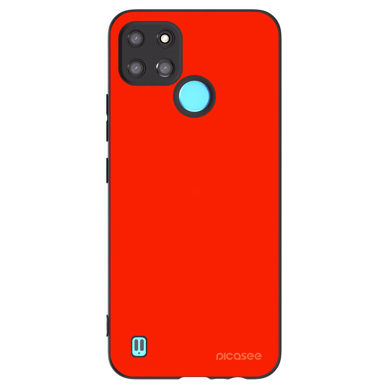 Picasee crna silikonska maskica za Realme C21Y - Maranello Red