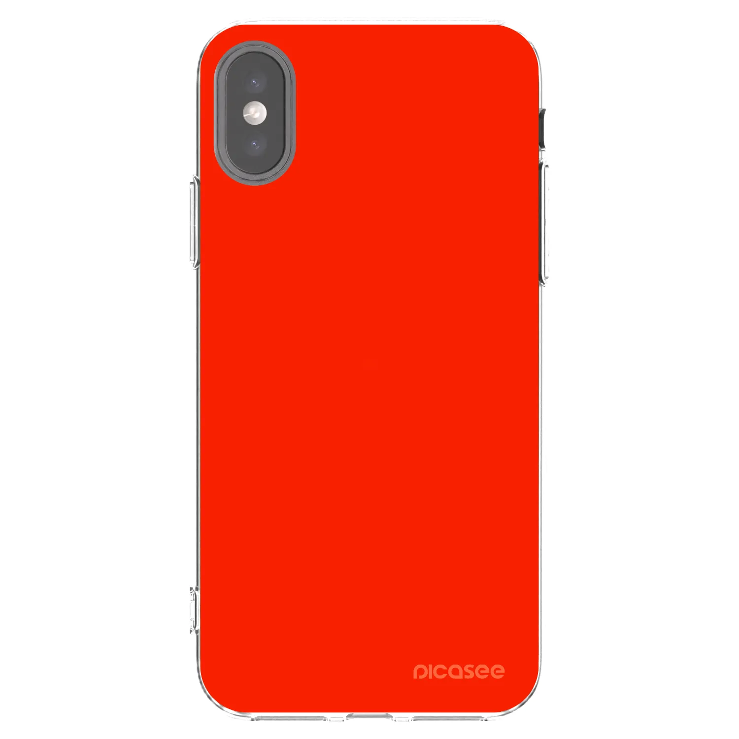 Picasee silikonska prozirna maskica za Apple iPhone X/XS - Maranello Red