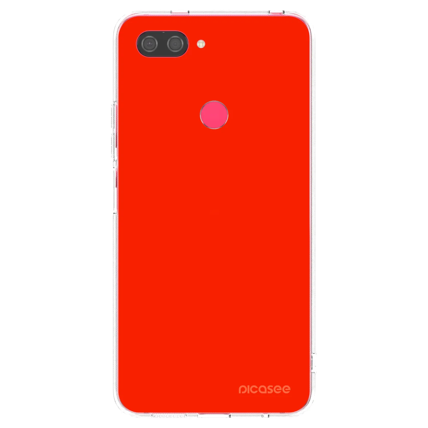 Picasee silikonska prozirna maskica za Xiaomi Mi 8 Lite - Maranello Red
