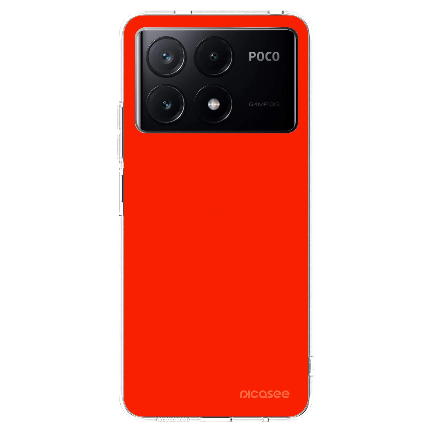 Picasee silikonska prozirna maskica za Xiaomi Poco X6 Pro - Maranello Red