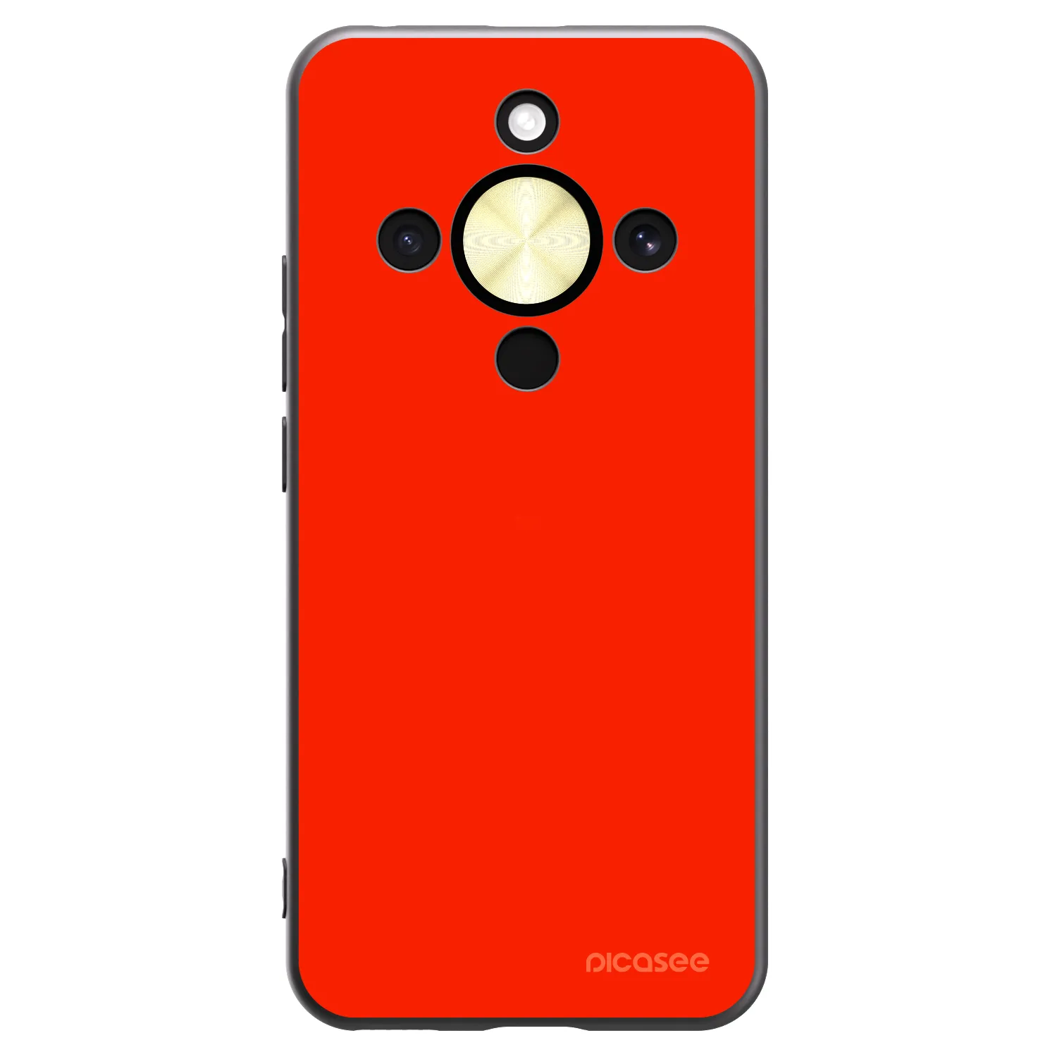 Picasee crna silikonska maskica za Honor Magic8 Lite 5G - Maranello Red