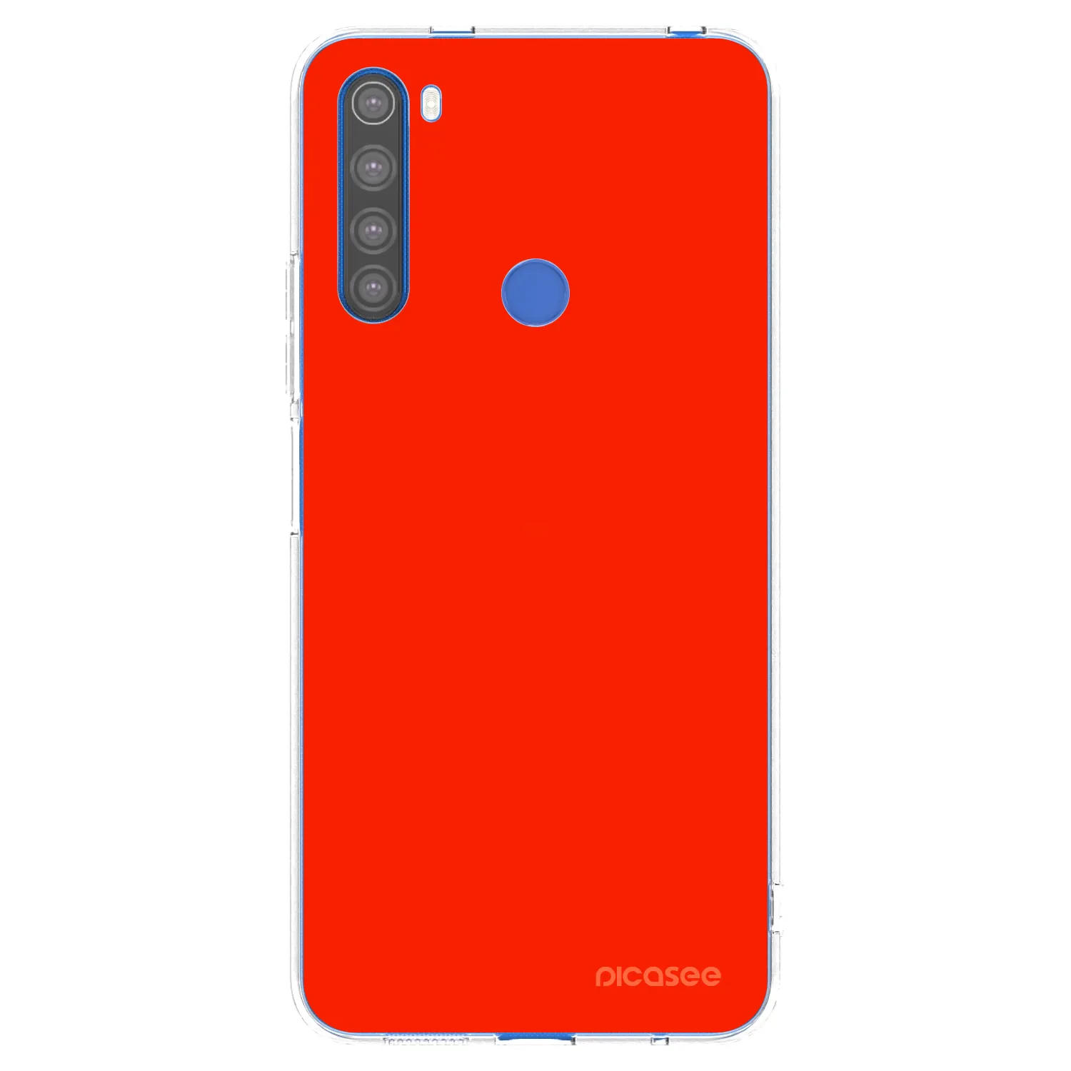 Picasee silikonska prozirna maskica za Xiaomi Redmi Note 8T - Maranello Red