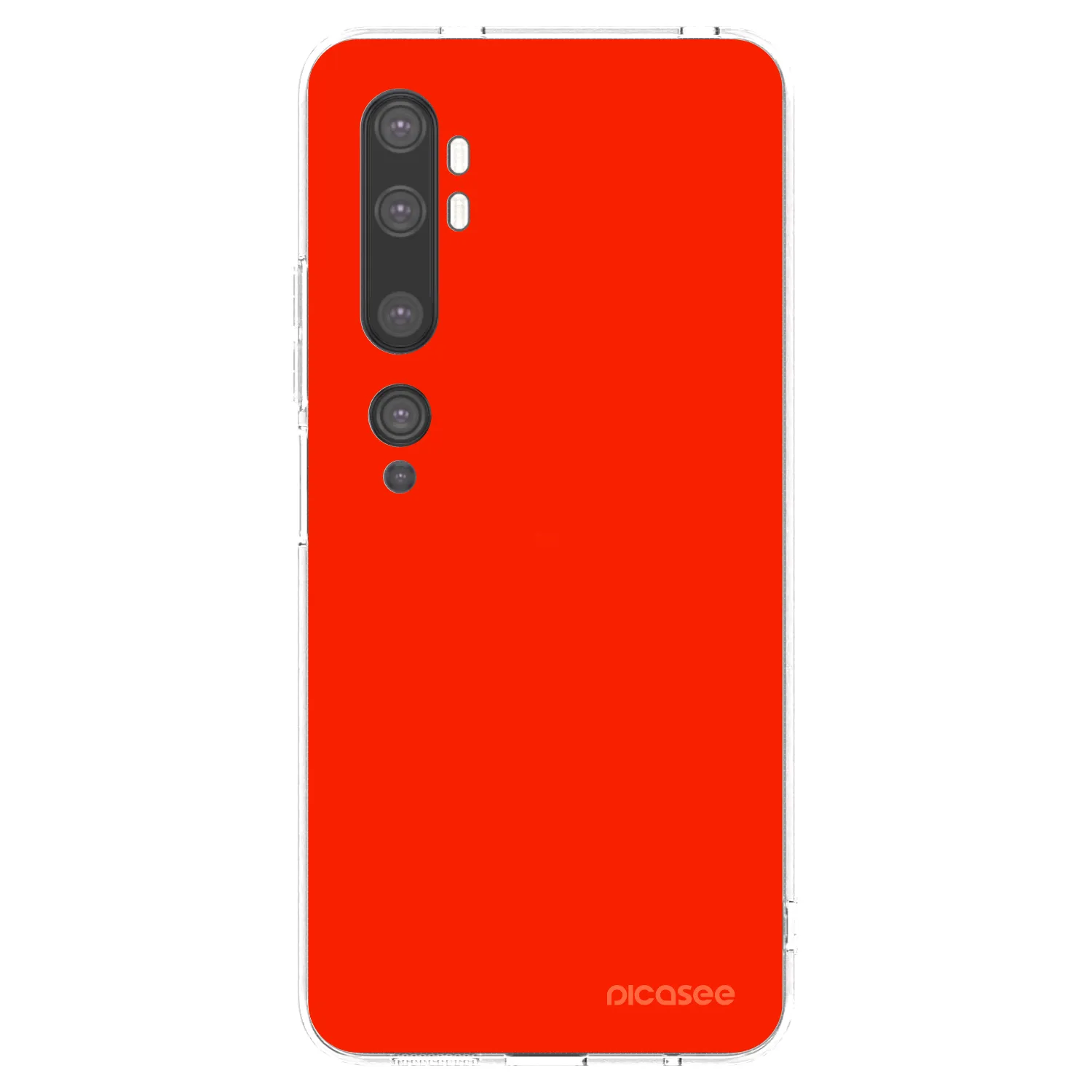 Picasee silikonska prozirna maskica za Xiaomi Mi Note 10 (Pro) - Maranello Red