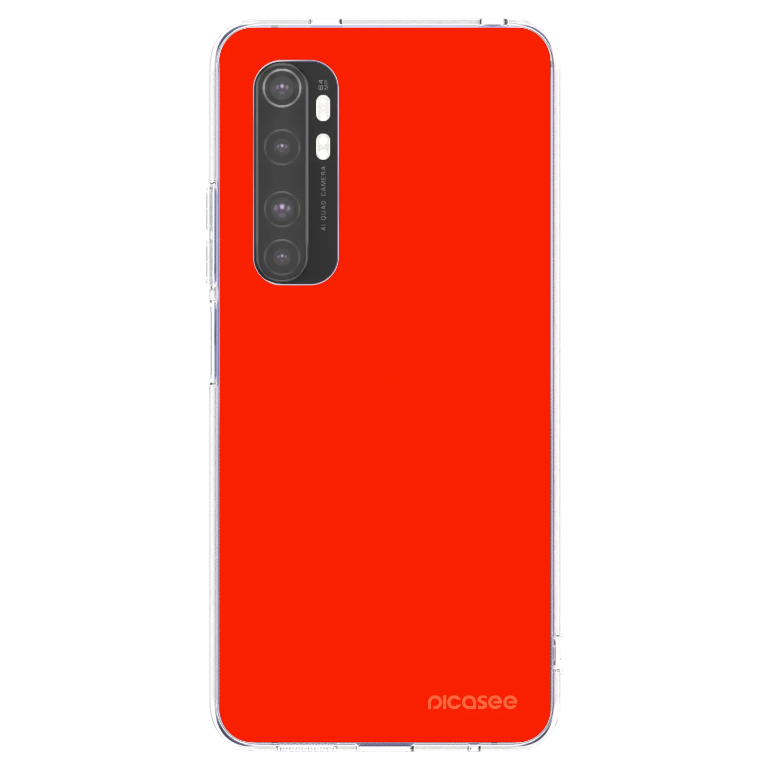 Picasee silikonska prozirna maskica za Xiaomi Mi Note 10 Lite - Maranello Red