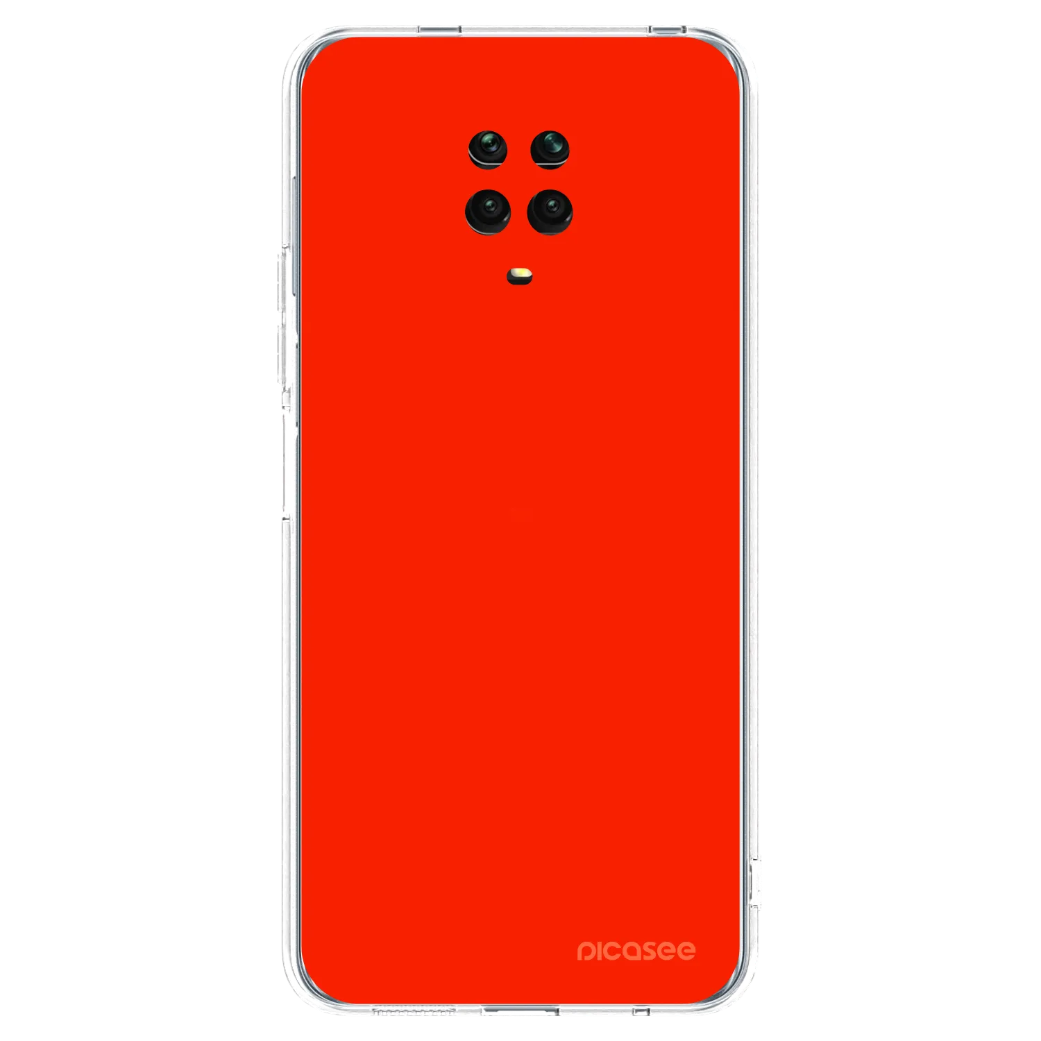 Picasee silikonska prozirna maskica za Xiaomi Redmi Note 9S - Maranello Red