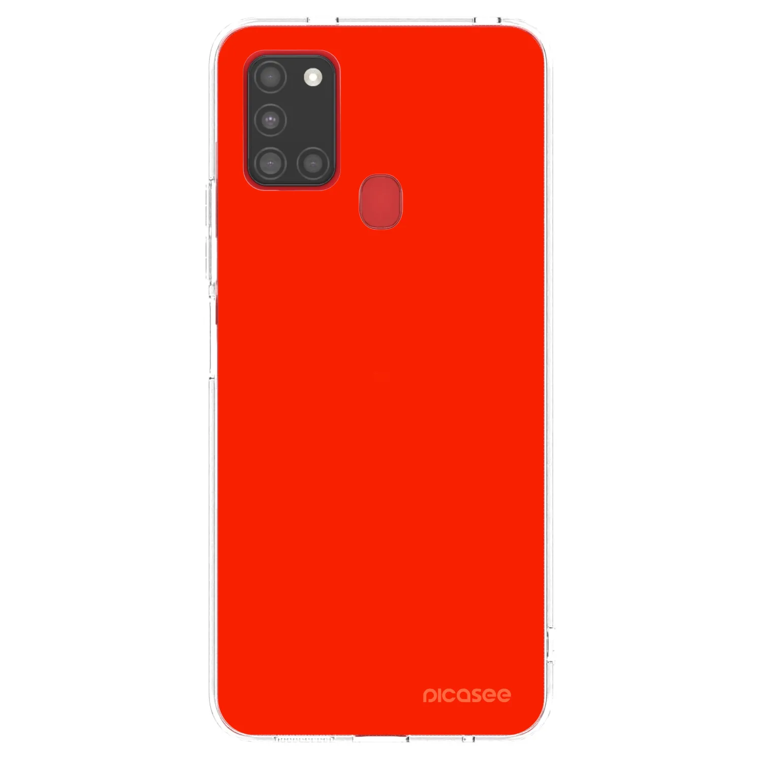 Picasee silikonska prozirna maskica za Samsung Galaxy A21s - Maranello Red