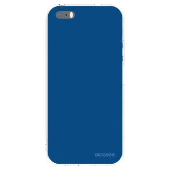 Picasee silikonska prozirna maskica za Apple iPhone 5/5S/SE - Navy Blue
