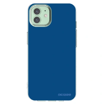 Picasee silikonska prozirna maskica za Apple iPhone 12 Pro - Navy Blue