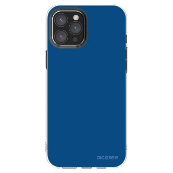 Picasee silikonska prozirna maskica za Apple iPhone 12 Pro Max - Navy Blue