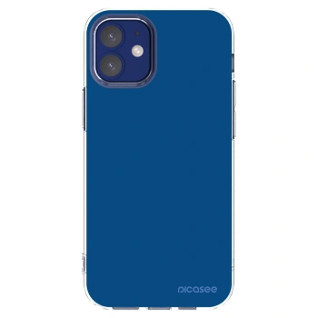 Picasee silikonska prozirna maskica za Apple iPhone 12 mini - Navy Blue