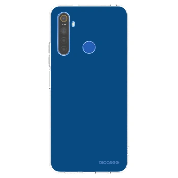 Picasee silikonska prozirna maskica za Realme 5 - Navy Blue