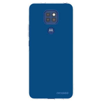 Picasee silikonska prozirna maskica za Motorola Moto G9 Play - Navy Blue