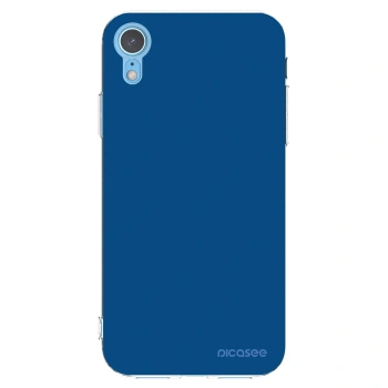 Picasee silikonska prozirna maskica za Apple iPhone XR - Navy Blue