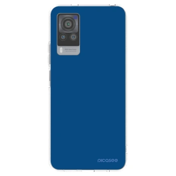Picasee silikonska prozirna maskica za Vivo X60 Pro 5G - Navy Blue