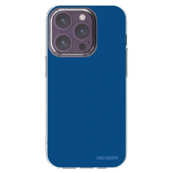 Picasee silikonska prozirna maskica za Apple iPhone 14 Pro - Navy Blue
