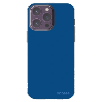 Picasee silikonska prozirna maskica za Apple iPhone 14 Pro Max - Navy Blue