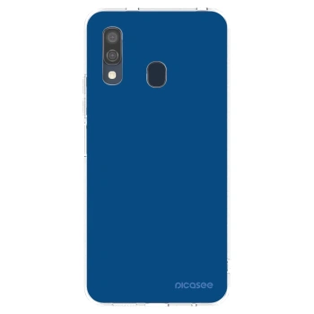 Picasee silikonska prozirna maskica za Samsung Galaxy A40 A405F - Navy Blue