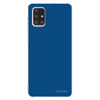 Picasee silikonska prozirna maskica za Samsung Galaxy A71 A715F - Navy Blue