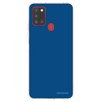 Picasee silikonska prozirna maskica za Samsung Galaxy A21s - Navy Blue