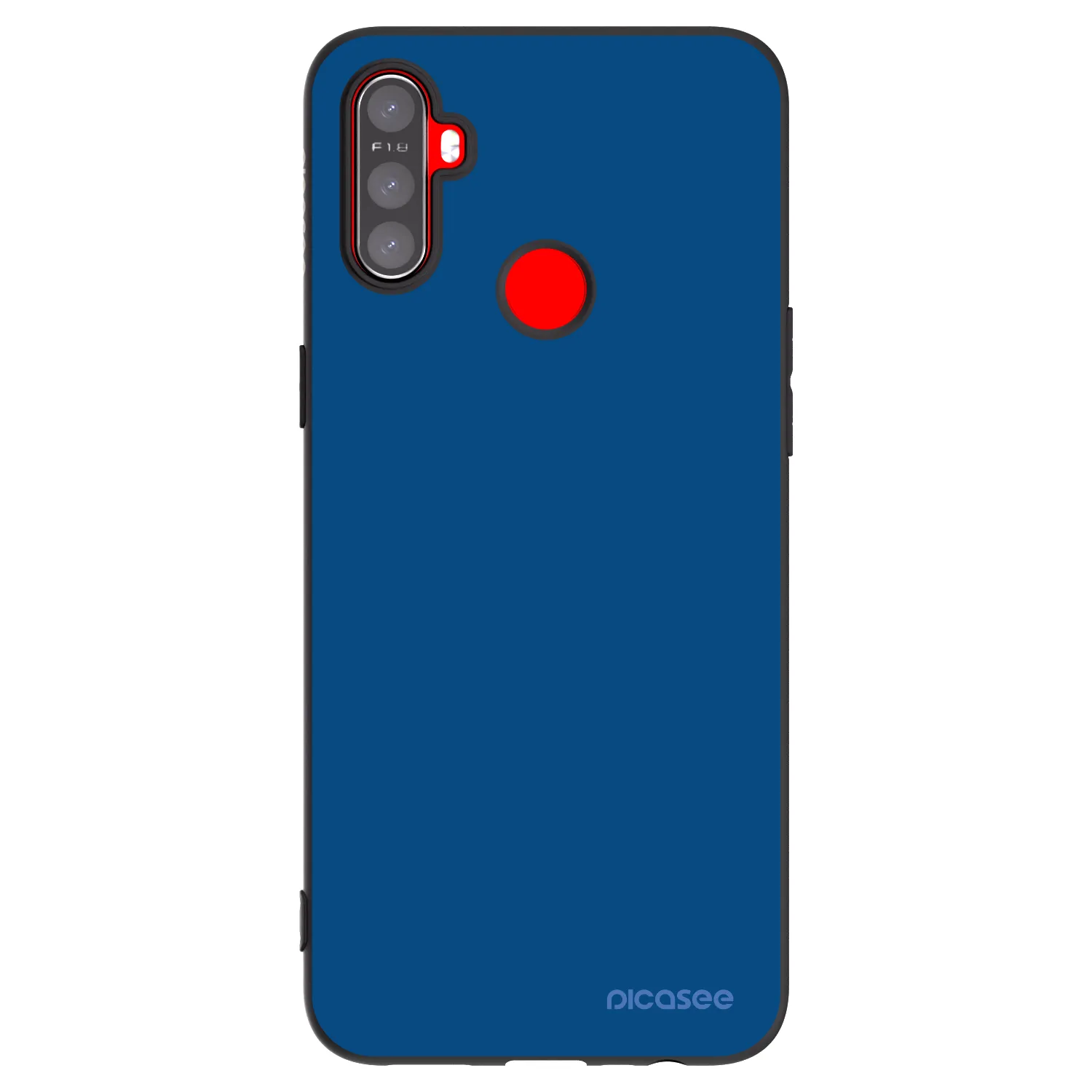 Picasee crna silikonska maskica za Realme C3 - Navy Blue