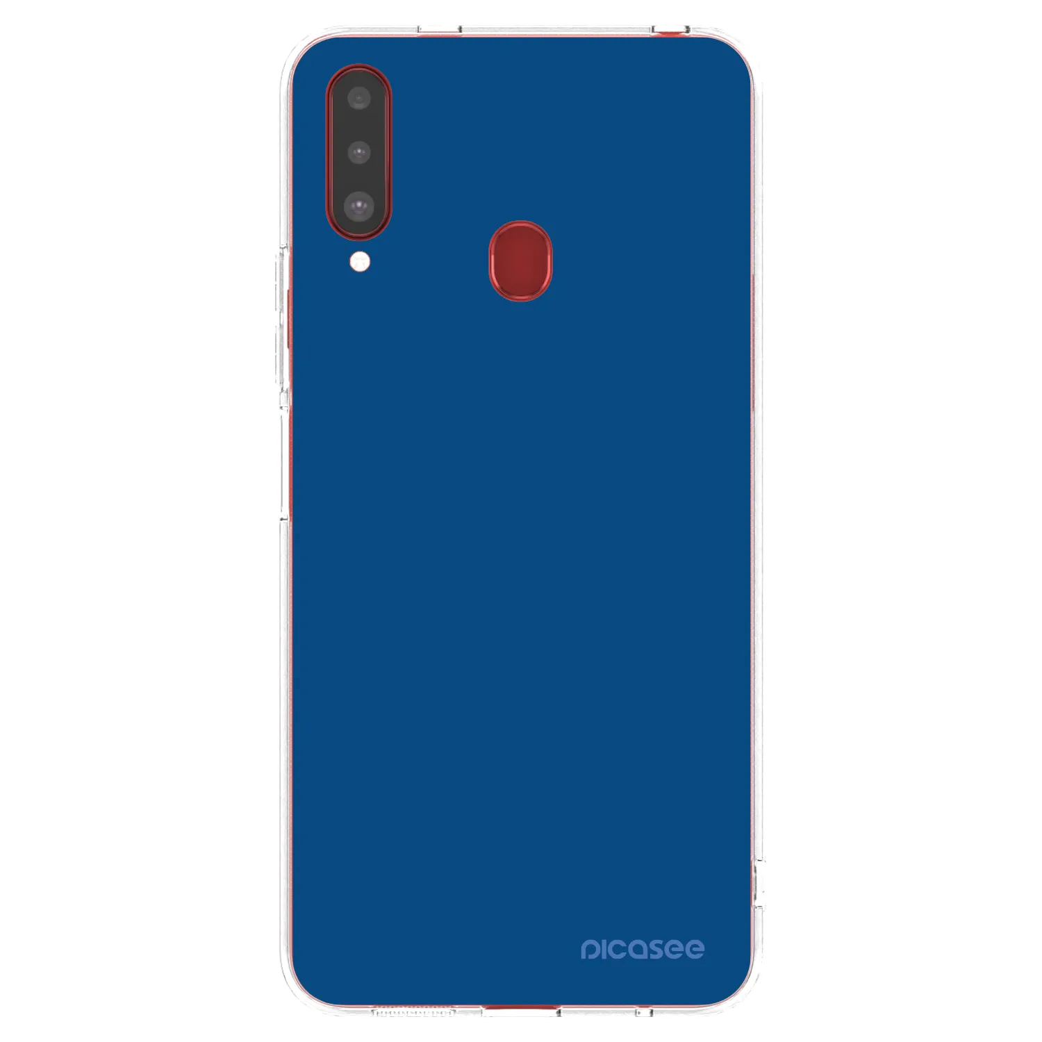 Picasee silikonska prozirna maskica za Samsung Galaxy A20s - Navy Blue