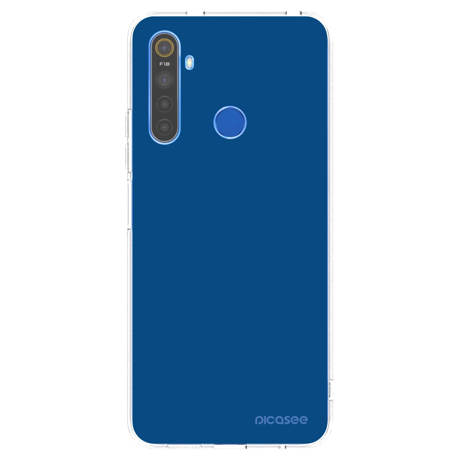 Picasee silikonska prozirna maskica za Realme 5 - Navy Blue