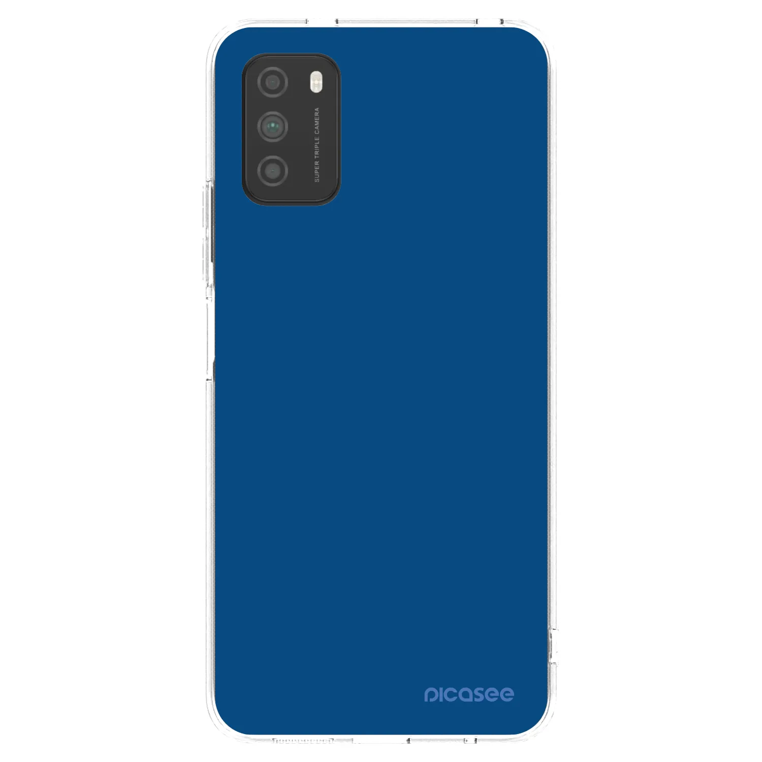 Picasee silikonska prozirna maskica za Xiaomi Poco M3 - Navy Blue
