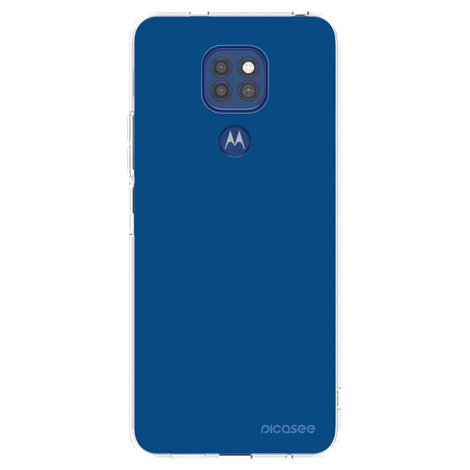 Picasee silikonska prozirna maskica za Motorola Moto G9 Play - Navy Blue