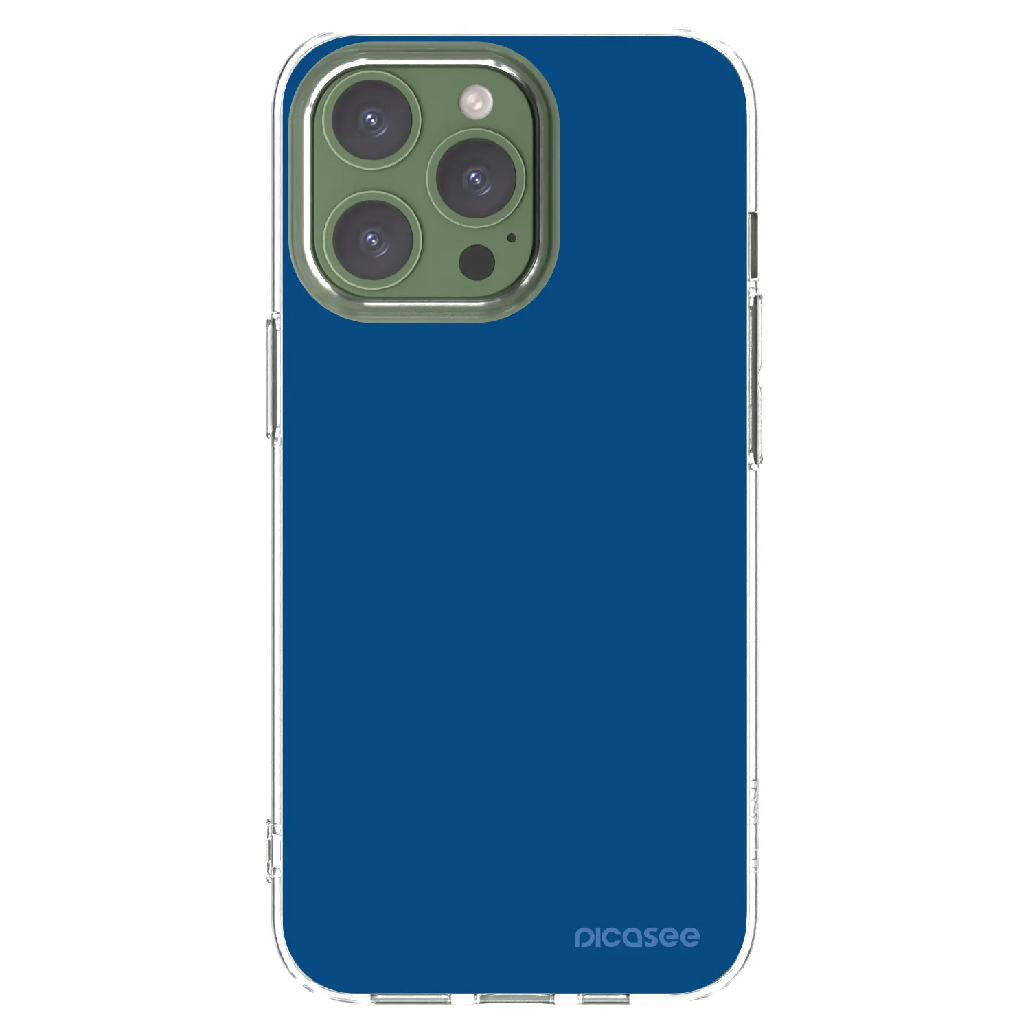 Picasee silikonska prozirna maskica za Apple iPhone 13 Pro - Navy Blue