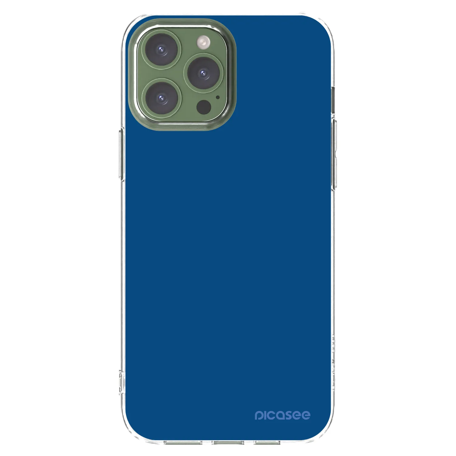 Picasee silikonska prozirna maskica za Apple iPhone 13 Pro Max - Navy Blue